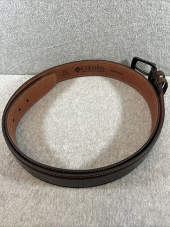Other - Colombia Sportswear Men's Leather Adjustable Belt Brown Size 46-48 New W/O Tags